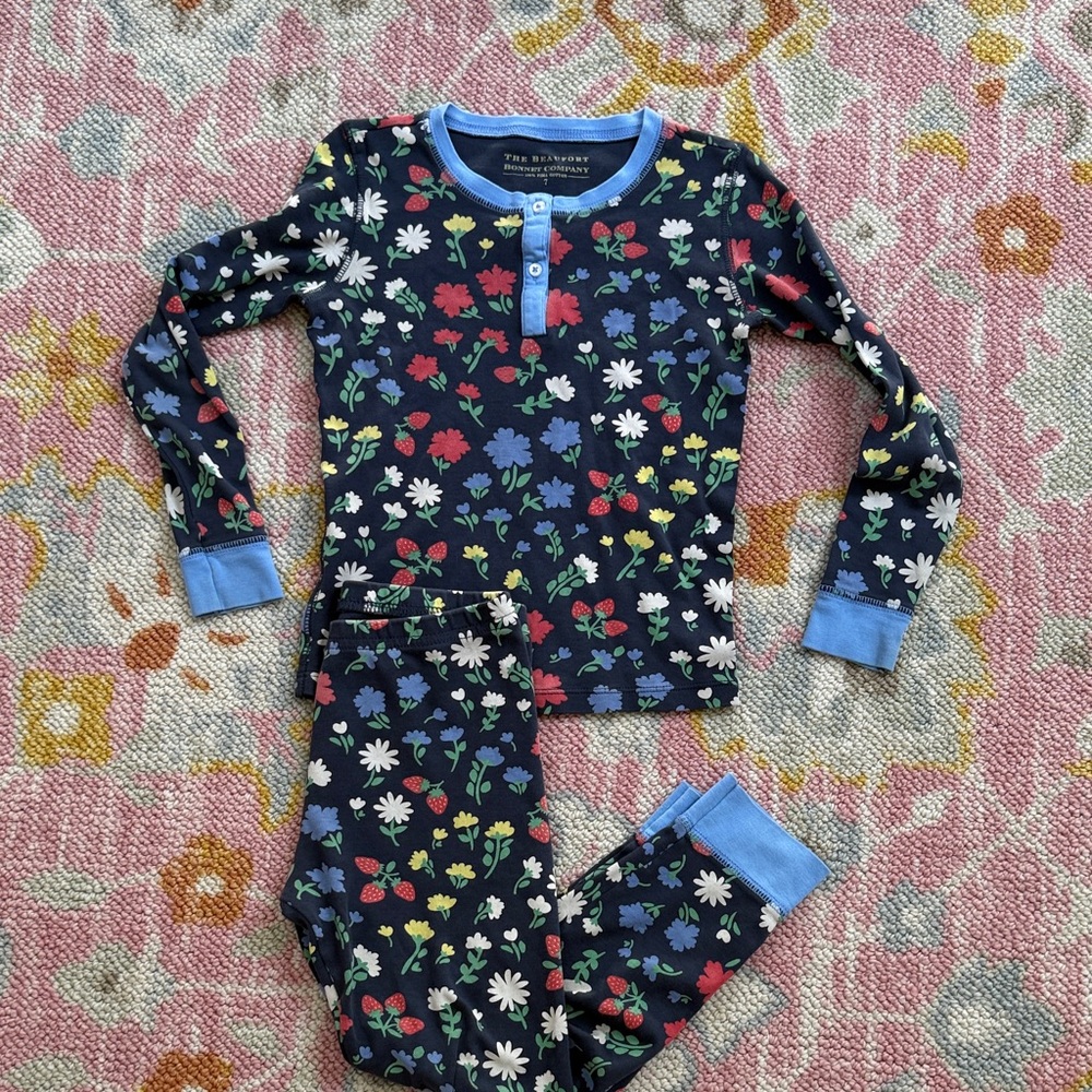 TBBC 7 Sara Jane Night Night The Beaufort Bonnet Company Floral Kids Pajamas